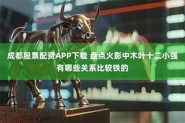 成都股票配资APP下载 盘点火影中木叶十二小强有哪些关系比较铁的